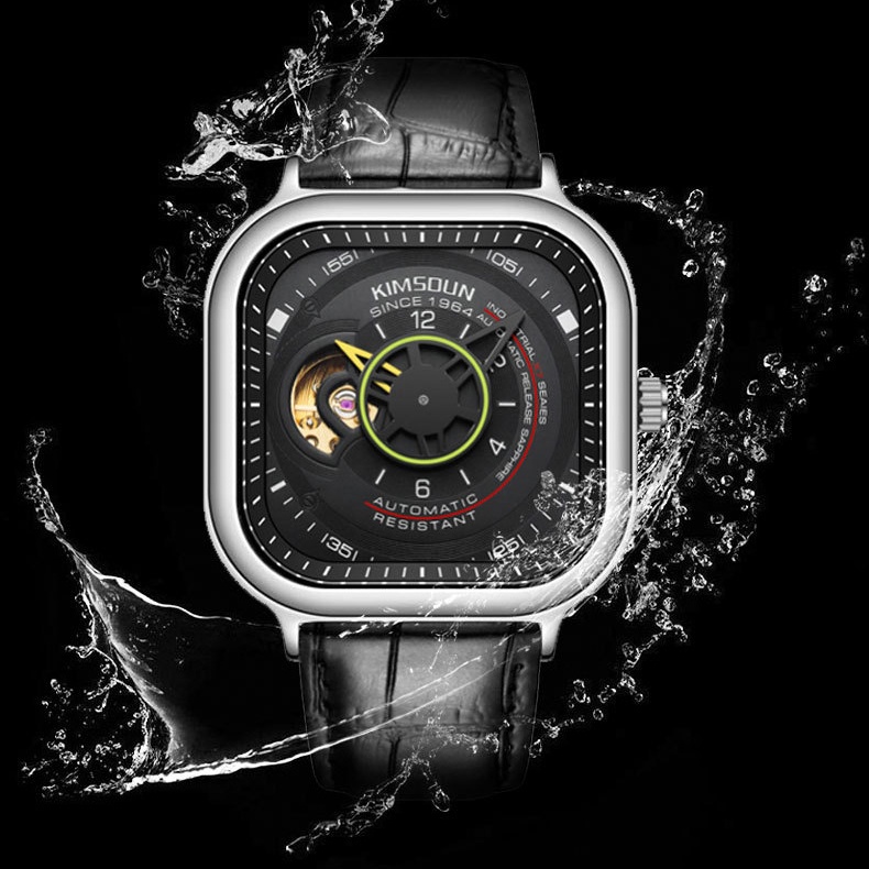 Đồng hồ cơ nam automatic tự động lộ máy chính hãng bền bỉ cao cấp KIMSDUN K-2160A