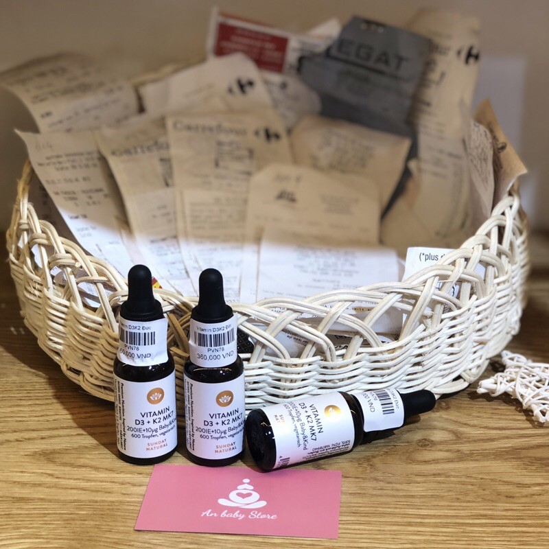 Vitamin D3 + K2 mk7 Sunday Natural của Đức cho bé