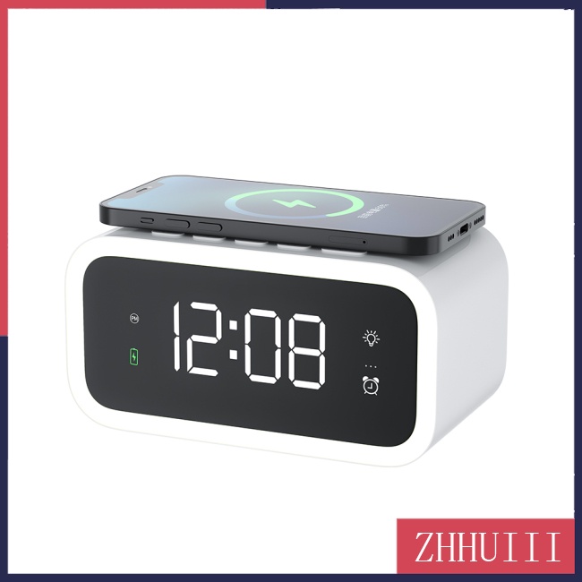 Đồng Hồ Báo Thức Không Dây Mini Màn Hình Led Phát Quang Kích Thước Lớn Đa Chức Năng Cho Phòng Ngủ / Phòng Ăn
