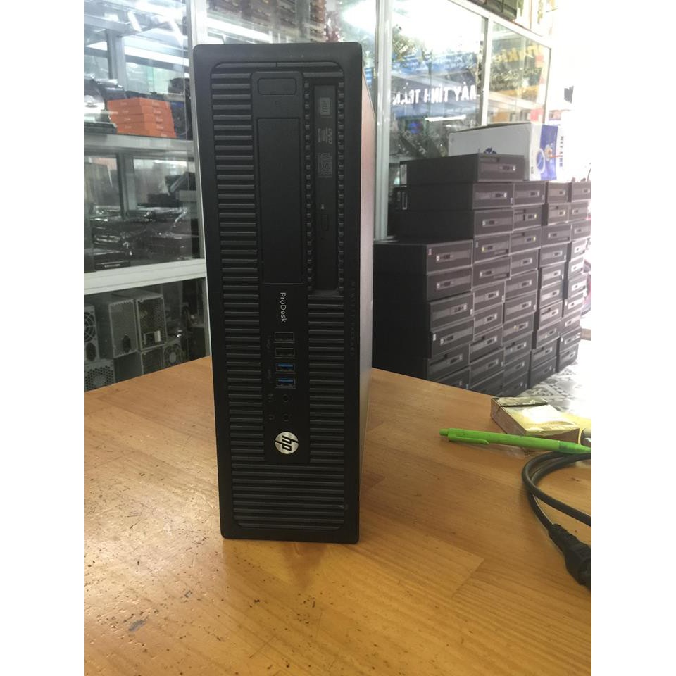 Xác Case đồng bộ HP EliteDesk 600/800 G1 SFF hàng đẹp nguyên bản (main H81+case+nguồn+DVD)như hình