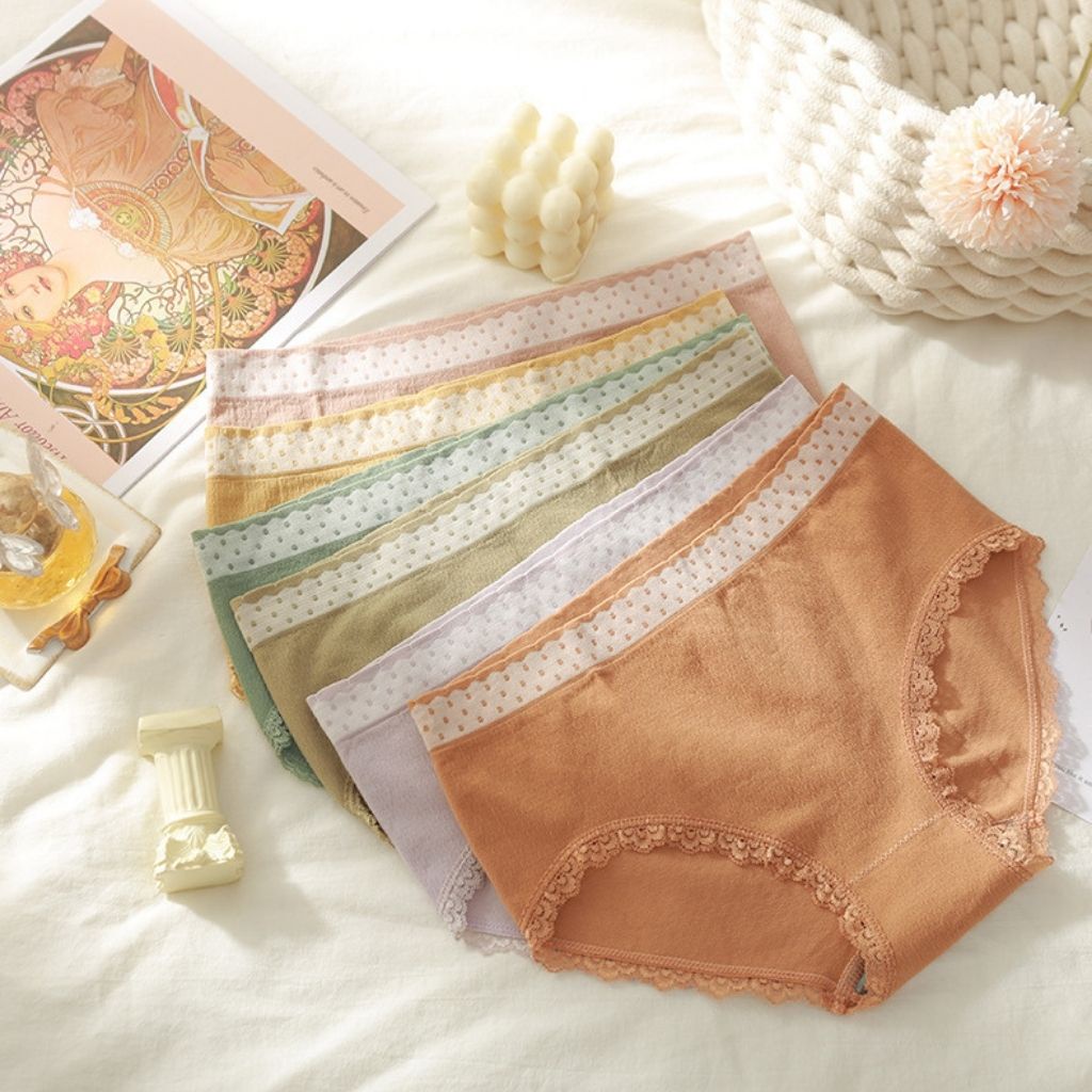Quần lót nữ cotton cao cấp kháng khuẩn viền ren sexy quyến rũ DOPICO Q13