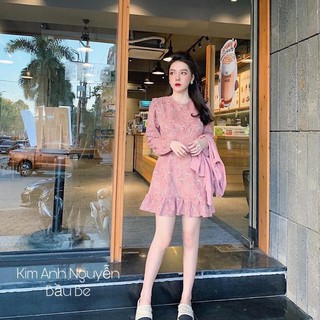 Váy hoa nhí hồng cực xinh