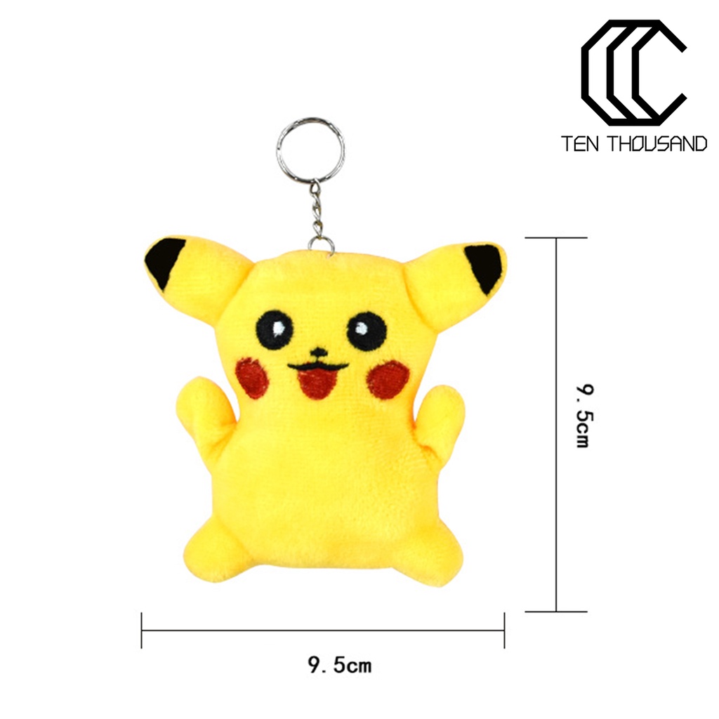✧Móc Khóa Hình Pikachu Nhồi Bông Màu Vàng Dễ Thương