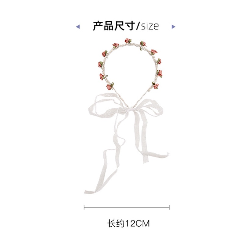 Băng Đô Cài Tóc Đính Hoa Ngọc Trai Phong Cách Hàn Quốc Mới