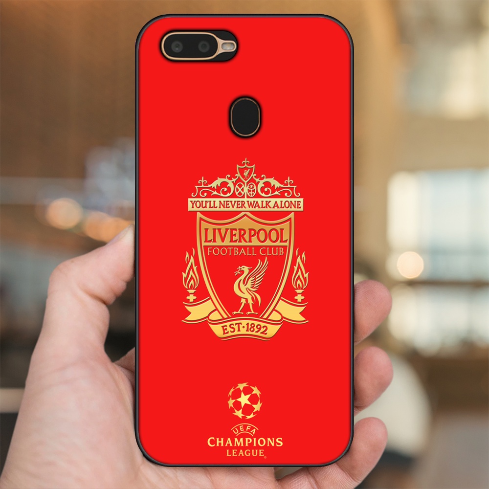 Ốp lưng Oppo A5S, A7, A12, F9 viền đen in hình Liverpool FC
