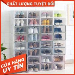 [XẢ KHO+FREE SHIP]  [ SIÊU SALE ]   HỘP ĐỰNG GIÀY DÉP BẰNG NHỰA CỨNG TRONG SUỐT