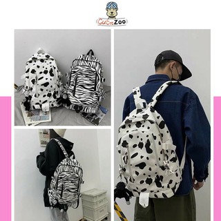 Balo ulzzang bò sữa loang cao cấp chống nước unisex nam nữ dễ thương - CUTEZOO