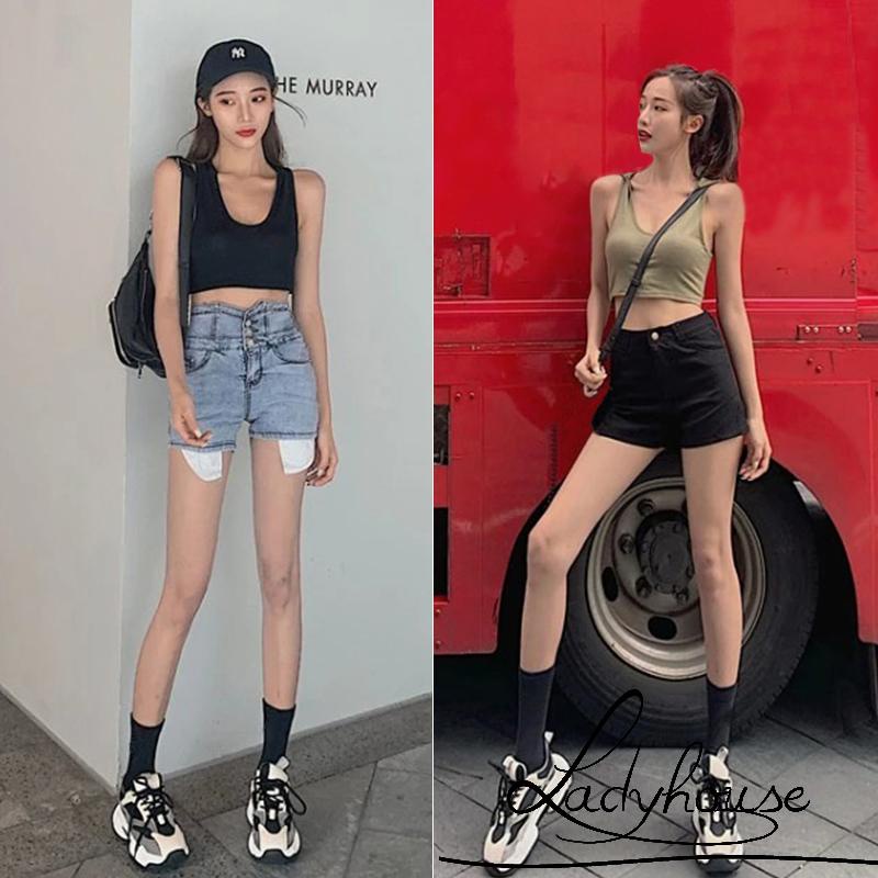 Áo Croptop Sát Nách Màu Sắc Trơn Thời Trang Mùa Hè Cho Nữ