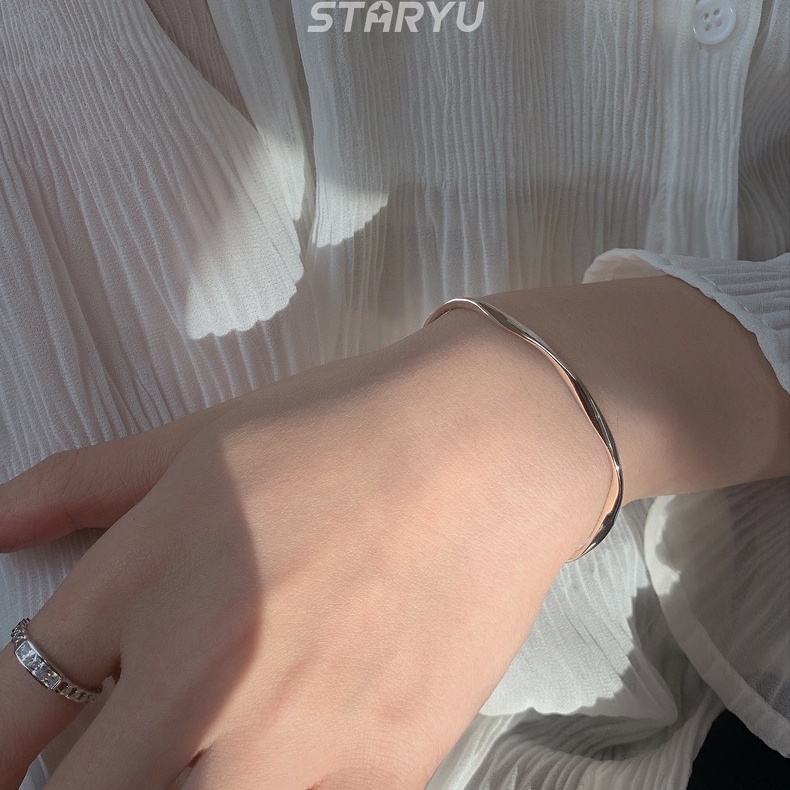 Vòng tay bạc 925 thiết kế đơn giản cho nữ