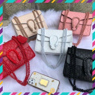 Túi Xách Nữ💕Freeship💕Túi Đeo Chéo Khóa Đầu Rồng Full Màu