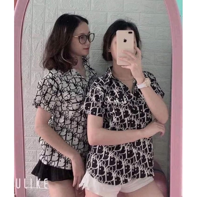[Video+Hình Thật] Áo sơ mi hoa văn đắp túi tay ngắn