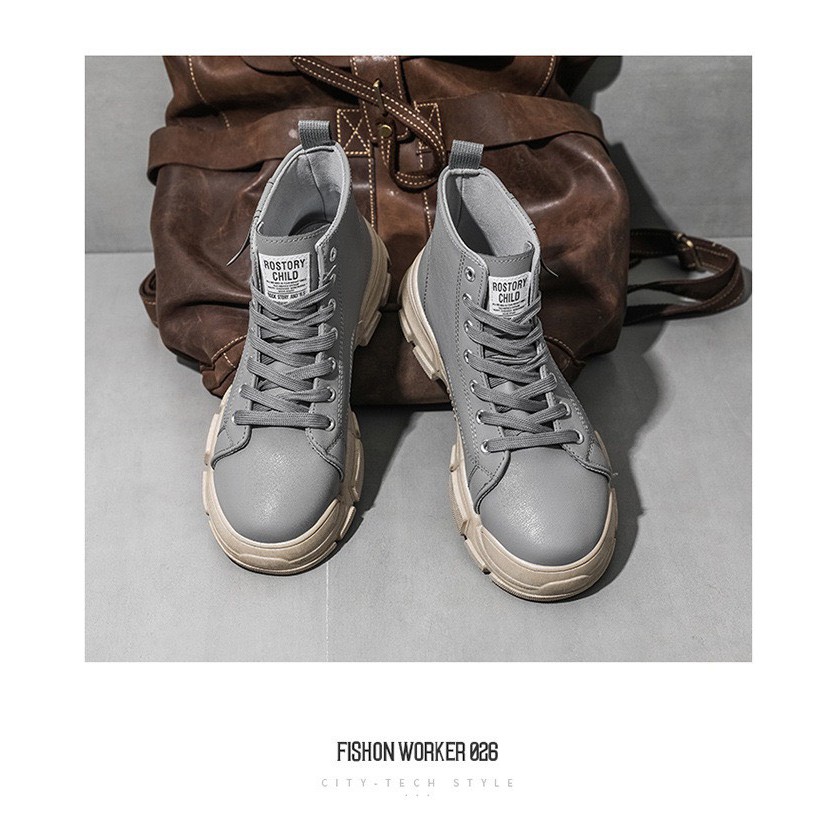 Giày nam cổ cao màu Xám Kiben mới về | BigBuy360 - bigbuy360.vn