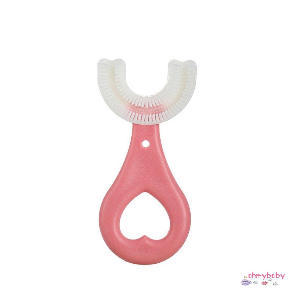 【OMB】 Toothbrush U Shaped Kids Toothbrush Food Grade Soft Silicone Toothbrush