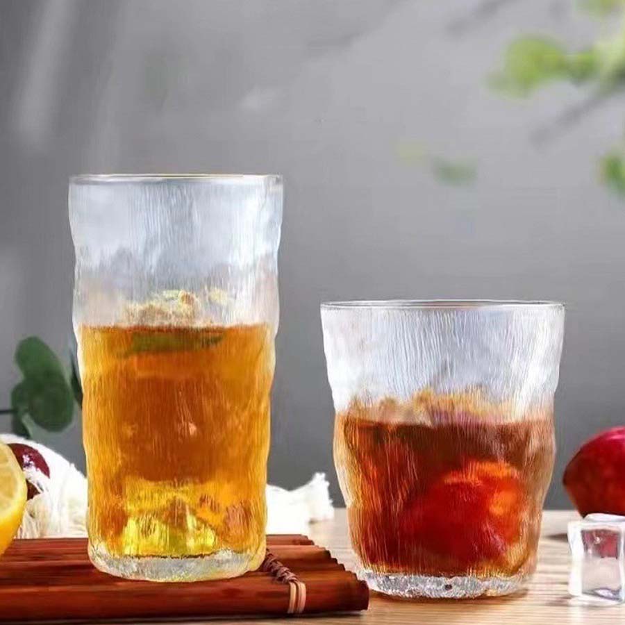 Cốc Thủy Tinh Dày Dặn Trong Đục Thiết Kế Sần Sùi Đóng Hộp Cao Cấp CTT011