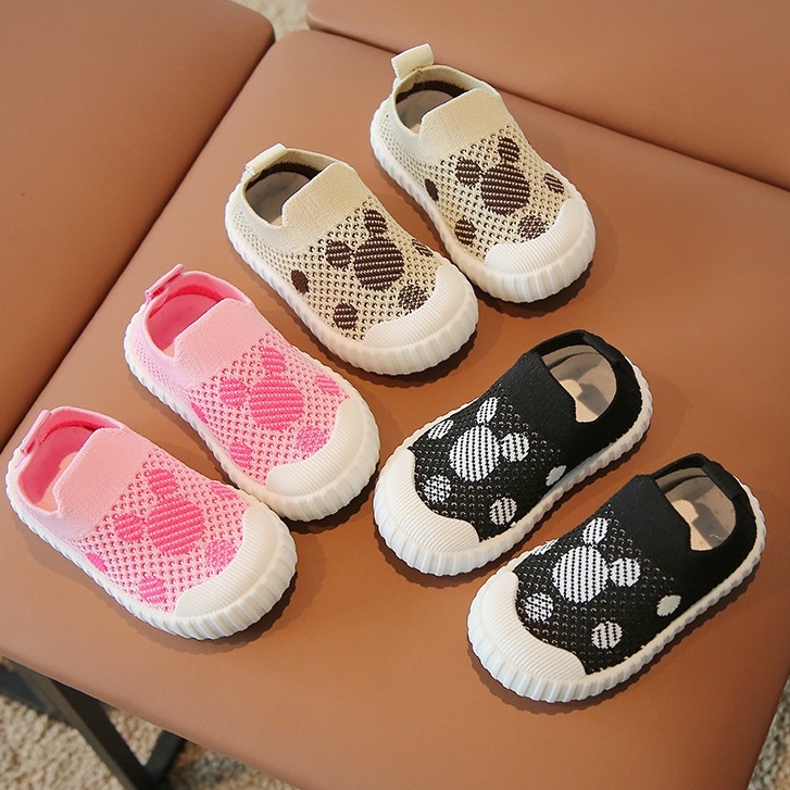 Giày chun chấm chân gâu cho bé trai bé gái size 21-26