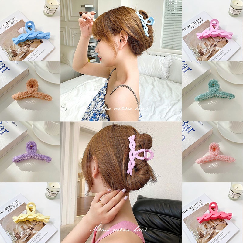 Kẹp Tóc Xoắn Màu Sắc Macaron Phong Cách Hàn Quốc Cho Nữ