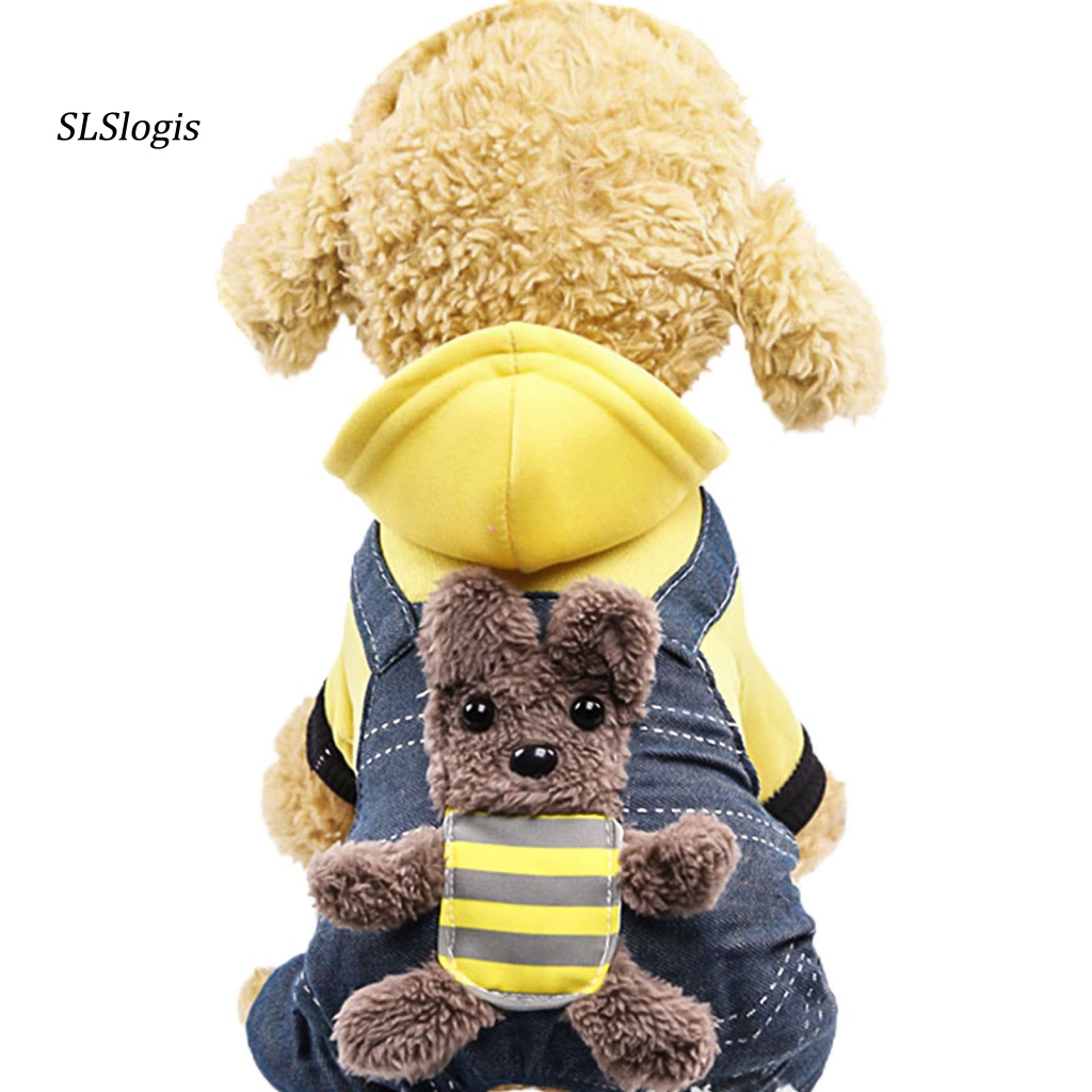 Áo Khoác Có Nón Và Quần Yếm Giữ Ấm Mùa Thu Đông Cho Thú Cưng