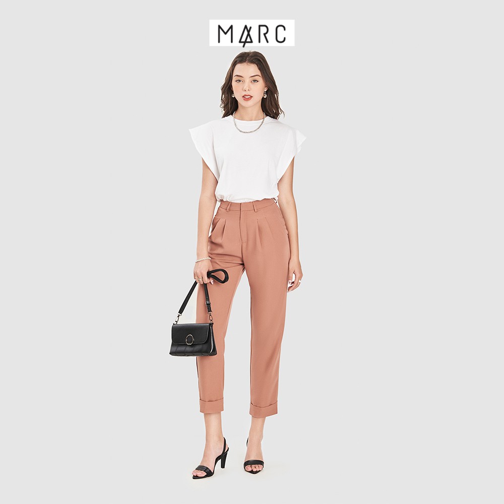 Quần nữ MARC FASHION baggy nhấn ly trước lật lai