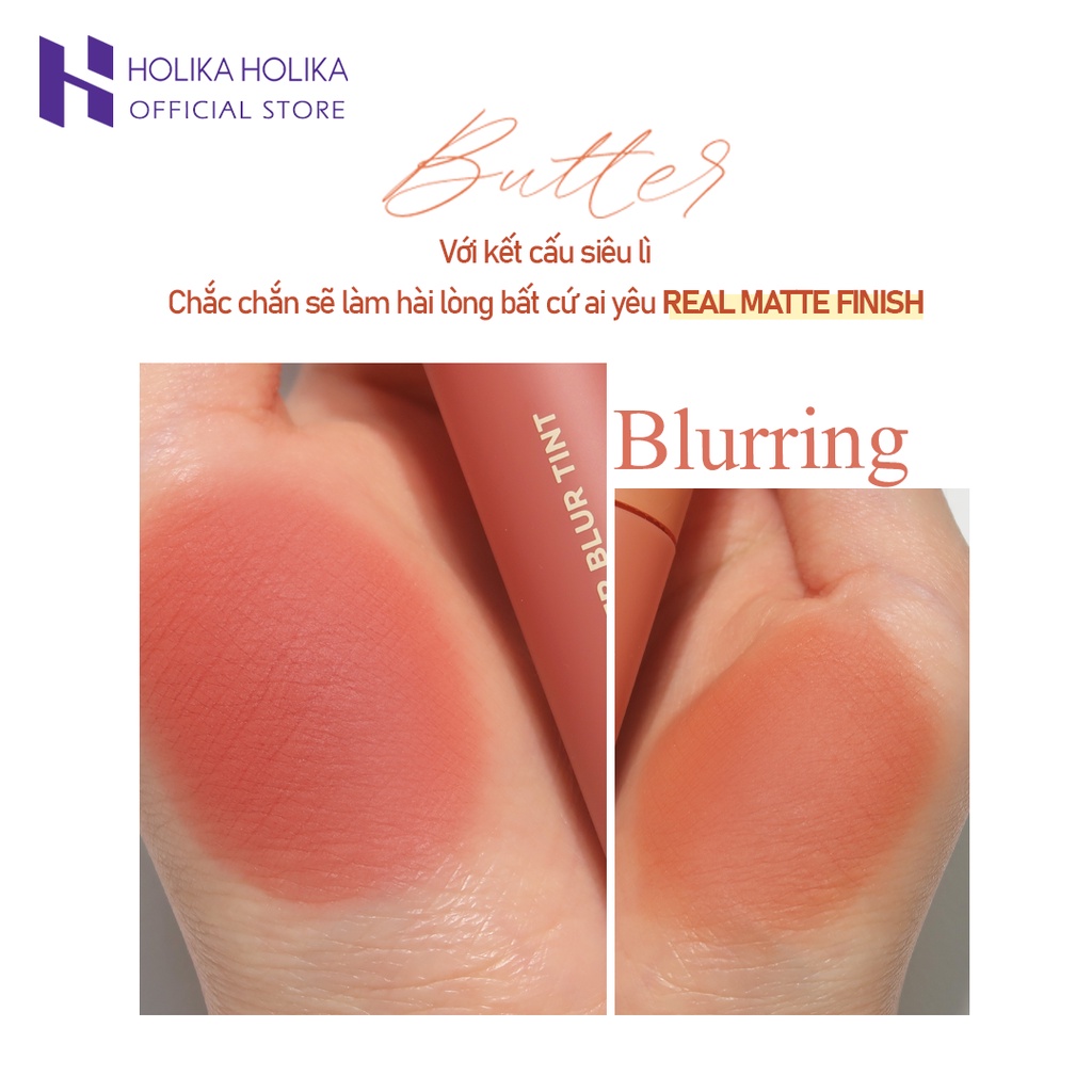 Son kem lì mờ vân môi HOLIKA HOLIKA BUTTER BLUR TINT 4g