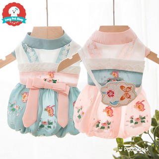 Váy đầm cho chó mèo Hàn Quốc dễ thương thời trang thú cưng