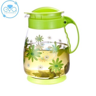 Bình nước thủy tinh 1.5 Lít In Hoa