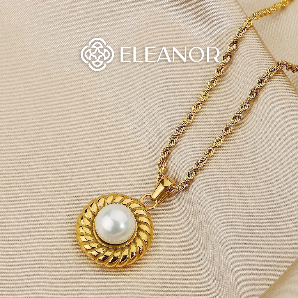 Dây Chuyền Nữ Eleanor Mạ Vàng 14K Phong Cách Đơn Giản, Cổ Điển