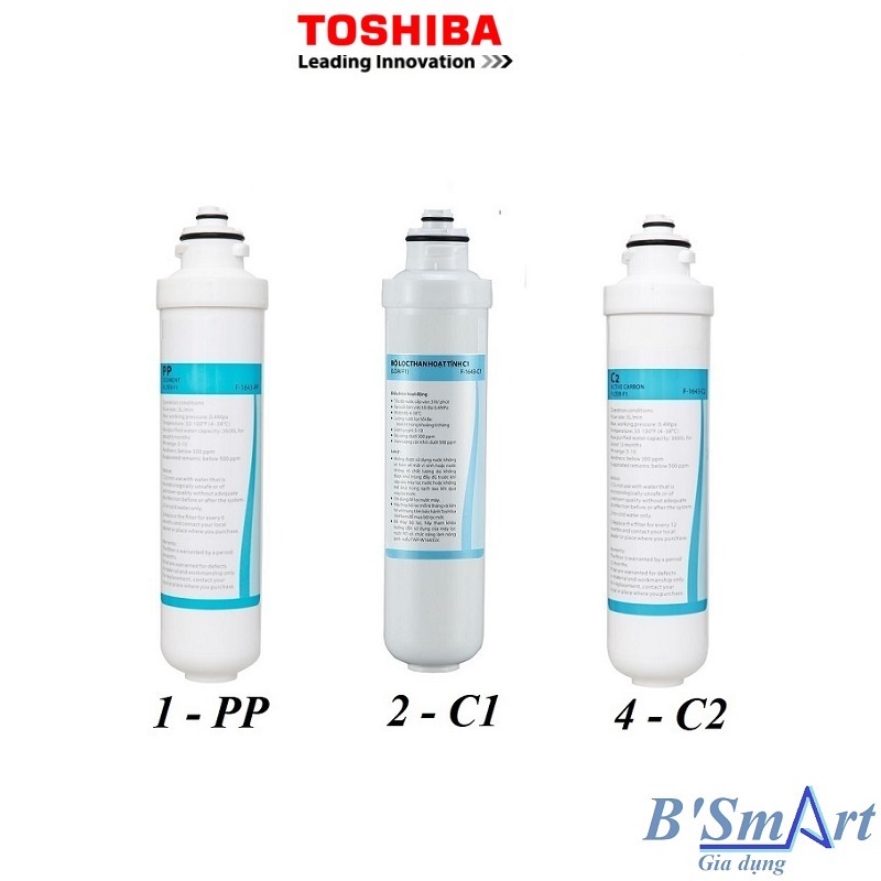 Bộ lỗi lọc máy lọc nước nóng lạnh RO Toshiba TWP-W1643SV và RO AQUA AWP-M34RO