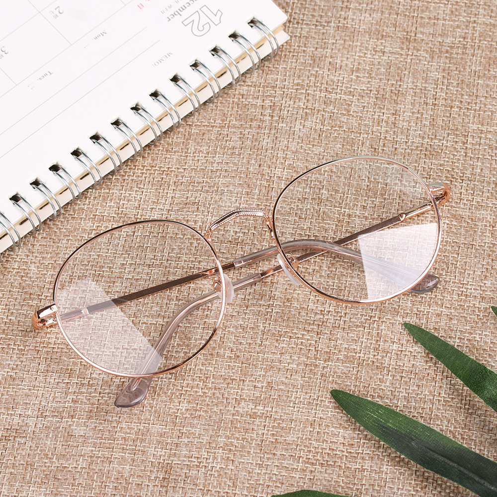 ❤LANSEL❤ New Fashion Eyeglasses Round Reading Glasses Myopia Glasses Flexible Portable Ultra Light Resin Women Men Metal -1.00~-4.0 Diopter Vision Care/Multicolor