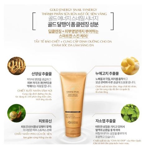 Sữa Rửa Mặt Gold Snail 24k Hàn Quốc 170G Gold Snail Energy