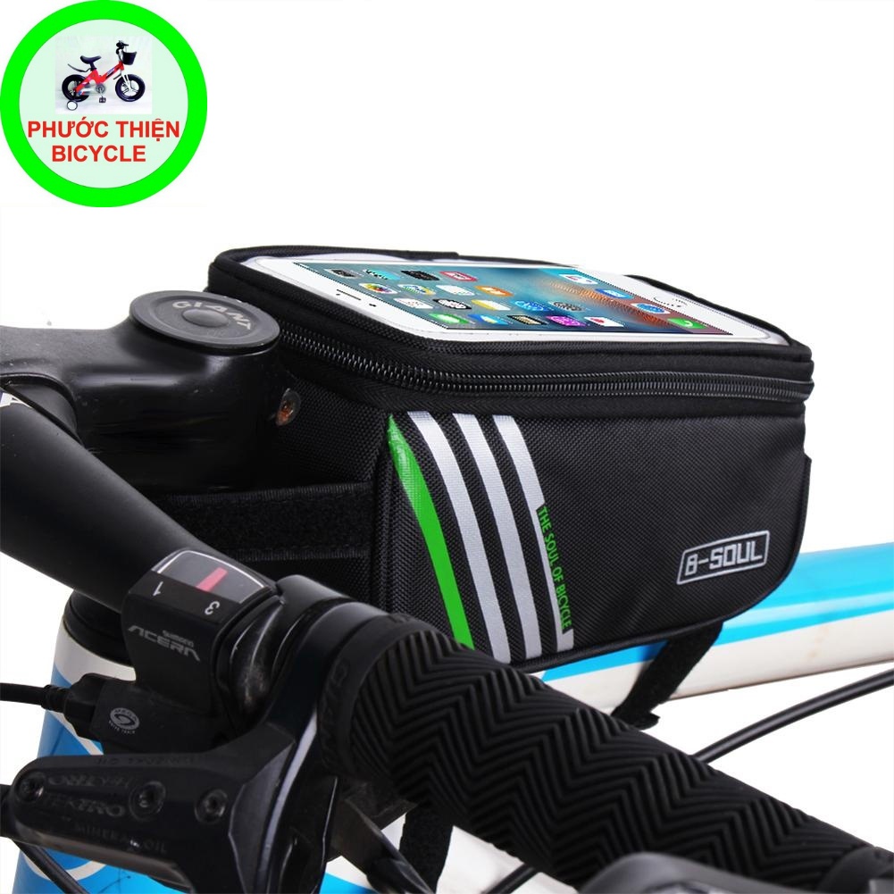 Túi đựng điện thoại cảm ứng 6 in, treo sườn xe ,đựng đồ nghề , gắn trước xe đạp chất lượng cao.