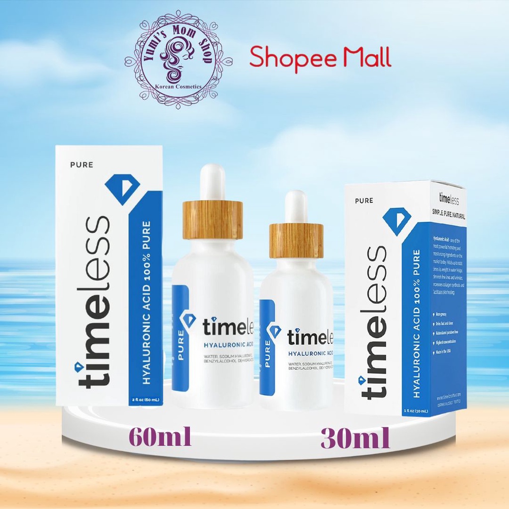 Tinh Chất Dưỡng Ẩm Và Cấp Nước Timeless Hyaluronic Acid Pure Serum 30ml/60ml