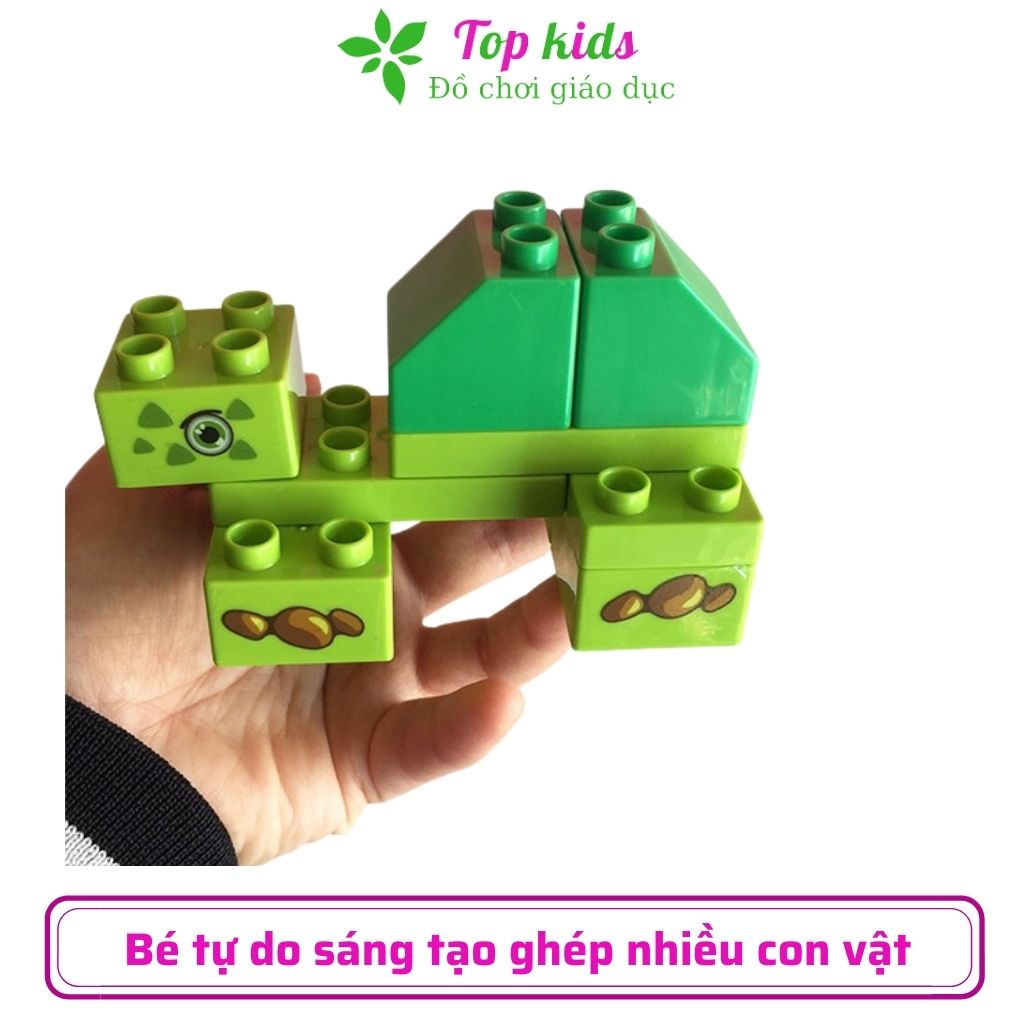 Đồ chơi lego Duplo FEELO Thế Giới Thú Cưng Đáng Yêu 102 Chi Tiết Siêu To hàng hộp loại 1 chính hãngTOPKIDS