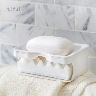 Giá Đỡ Xà Phòng Bằng Nhựa ABS Hai Tầng Gắn Tường Tiện Dụng Cho Nhà Tắm &amp; Nhà Bếp