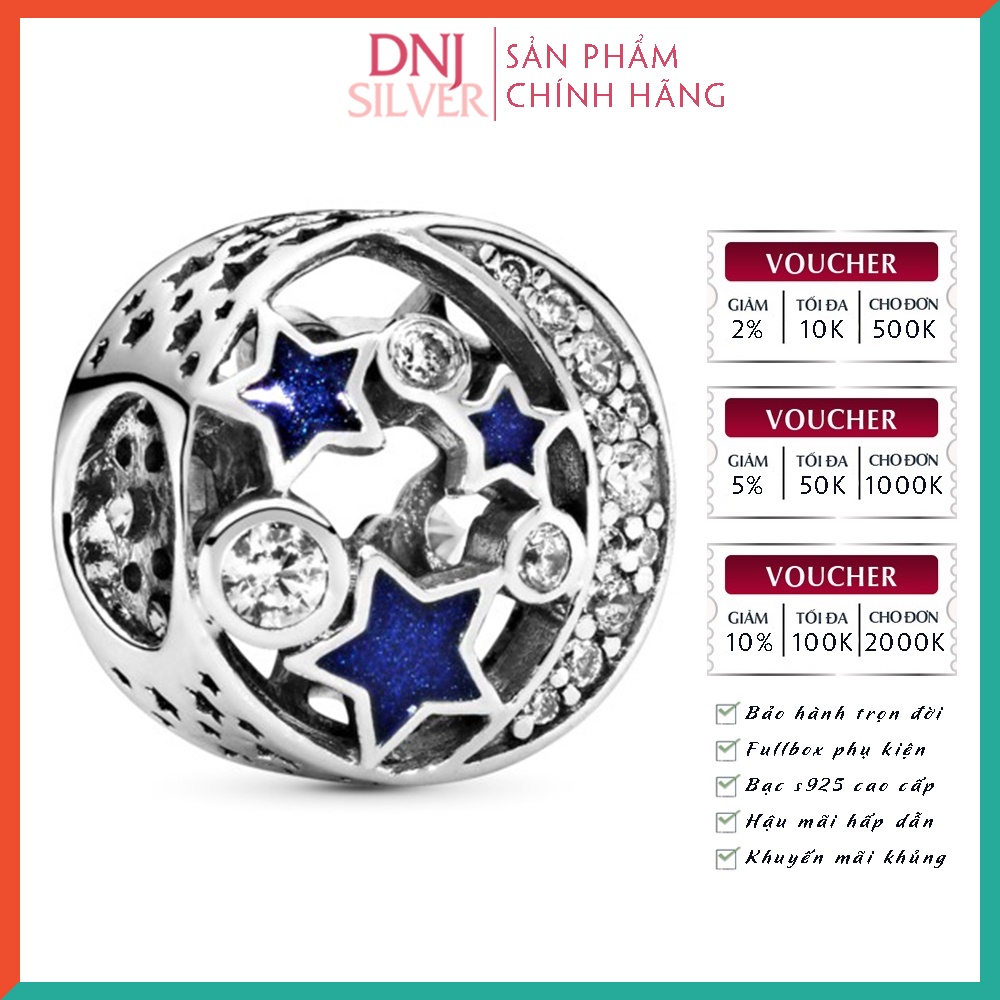 Charm bạc 925 cao cấp, hàng chuẩn bạc - Charm Sparkling Night Sky thích hợp để mix vòng tay charm - DN257