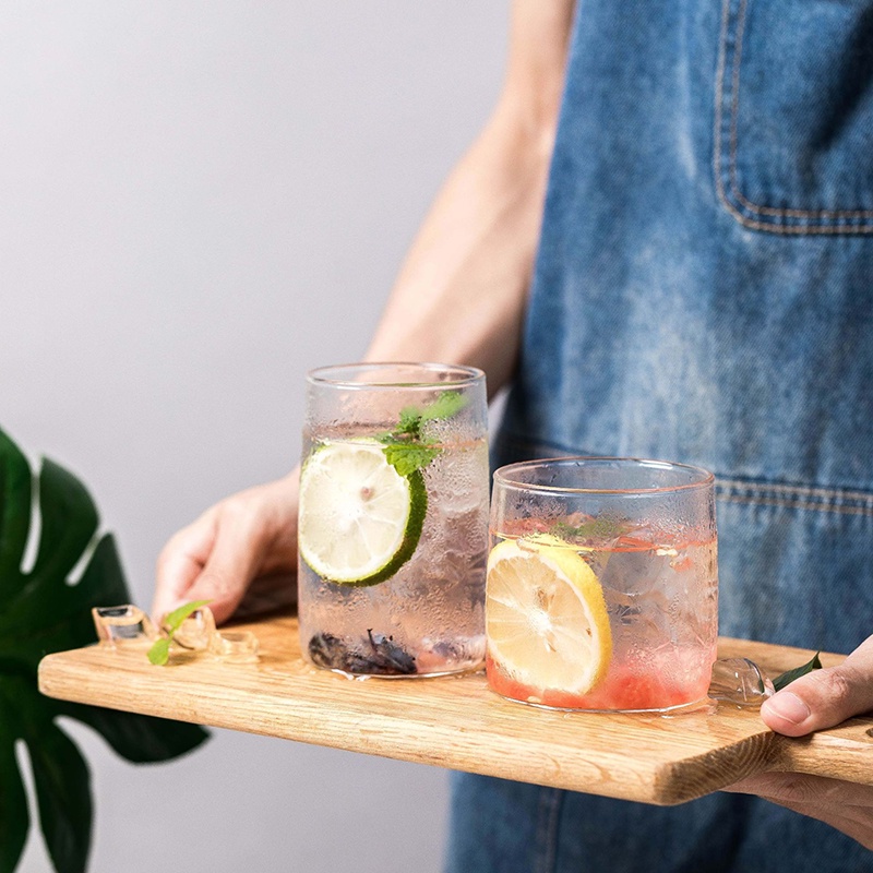 Cốc thủy tinh trong suốt uống nước / sữa / cafe / nước trái cây tiện lợi