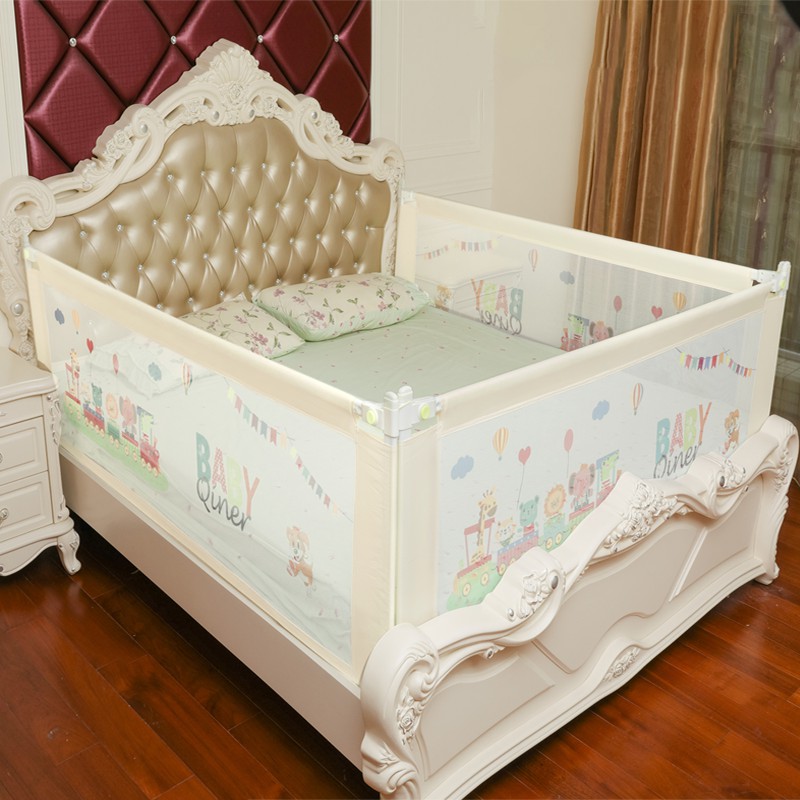 Thanh Chắn Giường Cao Cấp Babyqiner Cho Bé Mẫu Mới Nhất Trượt Lên Trượt Xuống