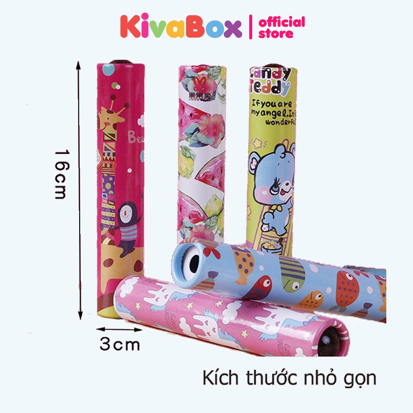 Đồ chơi trẻ em kính vạn hoa Kivabox dành cho bé đa màu sắc hình dạng, phát triển trí trưởng tượng và tư duy