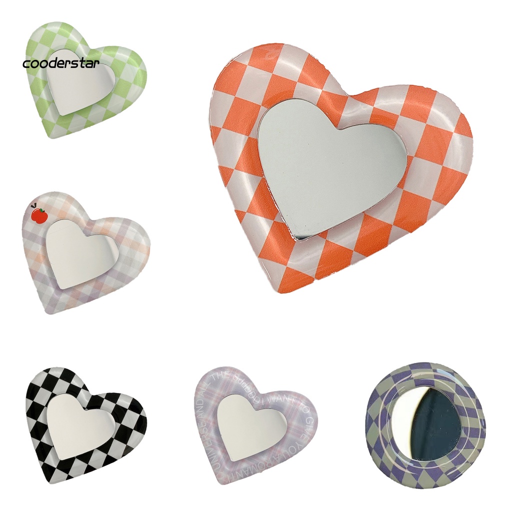 Giá Đỡ Điện Thoại Có Thể Gập Lại Kèm Gương Hình Trái Tim Xinh Xắn