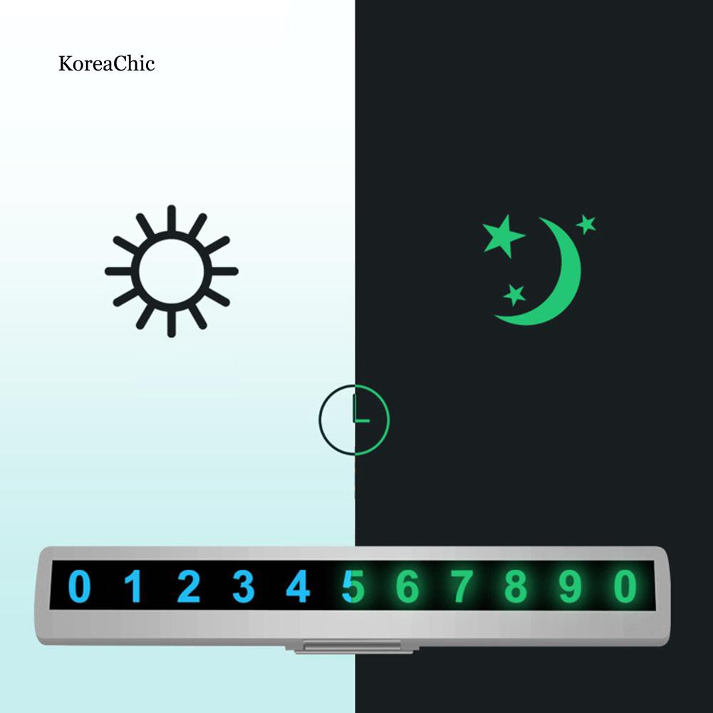Thẻ hiển thị số điện thoại dạ quang dán xe hơi