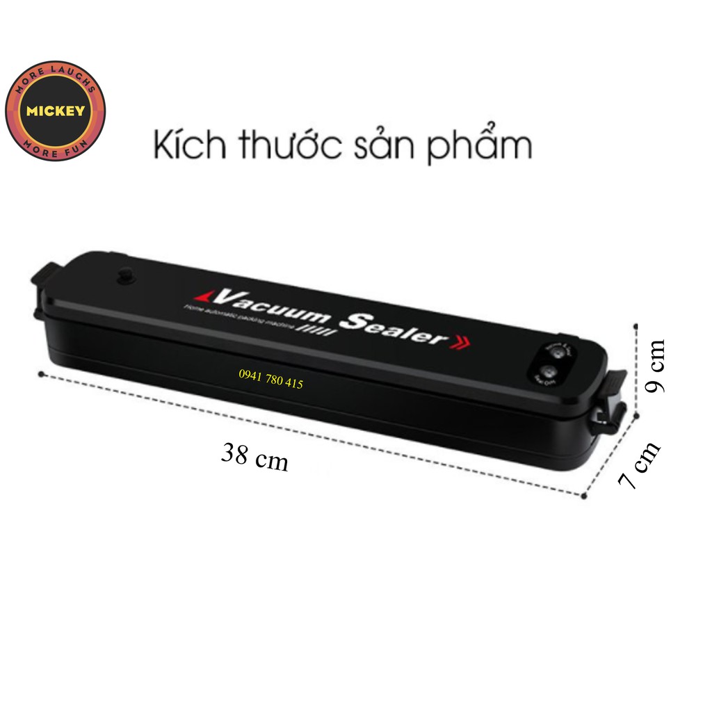 (Tặng 10 túi) Máy hút chân không thực phẩm Vacuum Sealer bảo quản thực phẩm tiện lợi, hút khỏe, hết khí