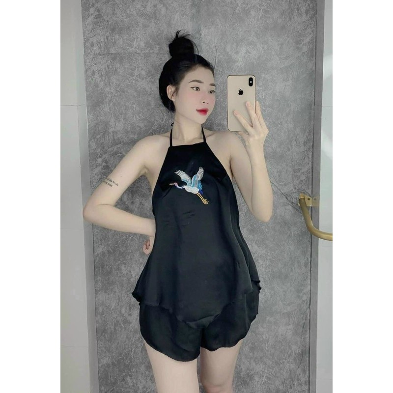 Bộ ngủ sexy thêu hạt