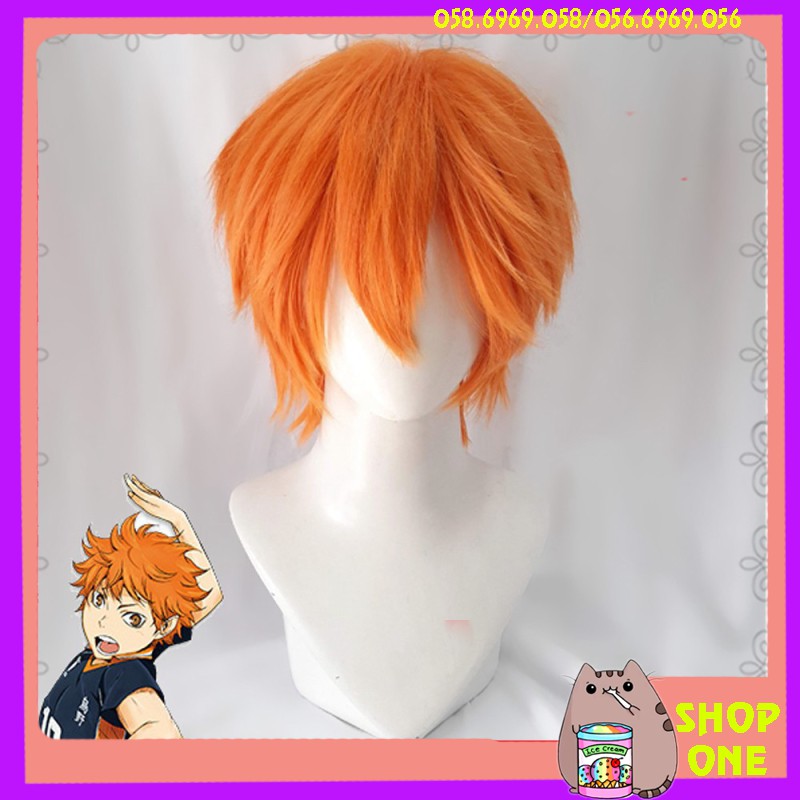 [sẵn] Wig/tóc giả Hinata Shouyou (hoặc Nick) - Haikyuu!!/zotopia (cơ bản màu cam nam xù) tại MIU SHOP 01