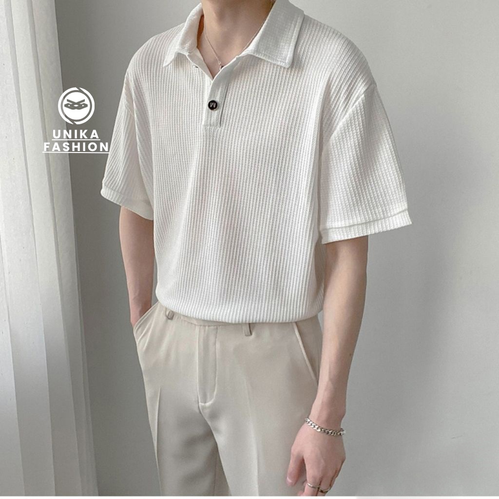 Áo Polo nam UNIKA áo thun nam cổ bẻ form rộng UNISEX áo phông POLO nam cao cấp thời trang Hàn Quốc