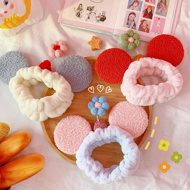 Băng đô cài tóc gắn hình bông hoa đáng yêu cho nữ