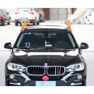 [Hỏa Tốc 3h HCM] [Size lớn] Bộ sừng mũi tuần lộc trang trí xe hơi ô tô mùa Noel -  trang trí noel