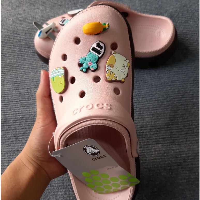 Dép sục Cross nữ, croos màu hồng full size 35 đến 44, tặng sticker gài dép kèm hộp