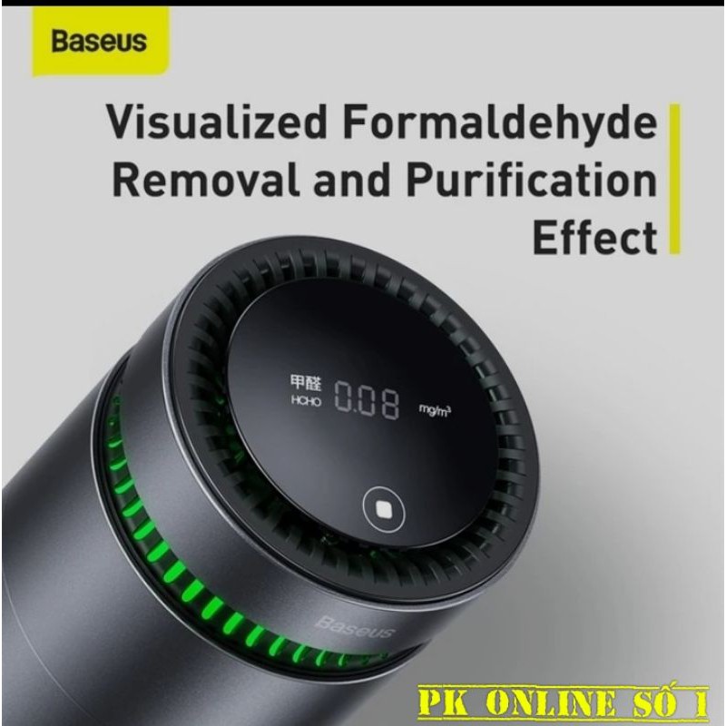 Máy lọc không khí,khử mùi ô tô Baseus Loại bỏ Formaldehyde với màn hình kỹ thuật số