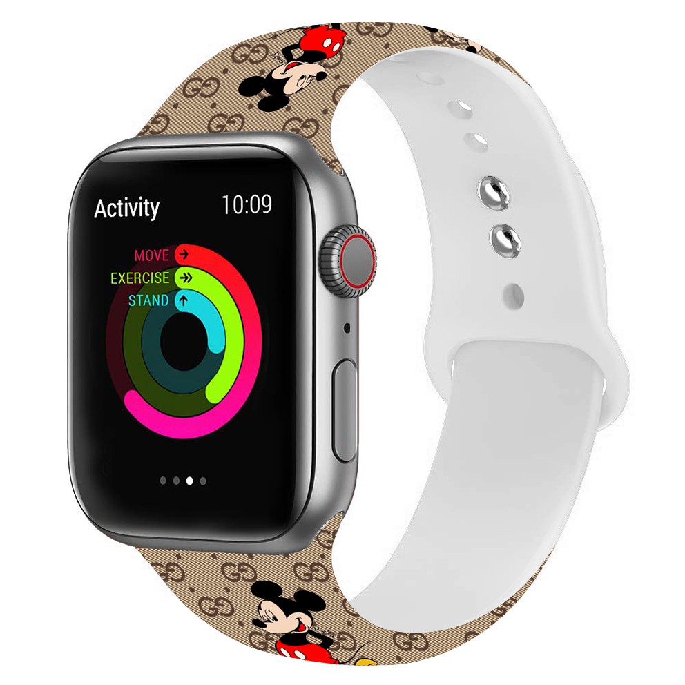 Dây Đeo Tay Bằng Silicone Cho Đồng Hồ Thông Minh Apple Watch Series 6 / Se / 5 / 4 / 3 / 2 / 1 Kích Thước 38mm 42mm 40mm 44mm