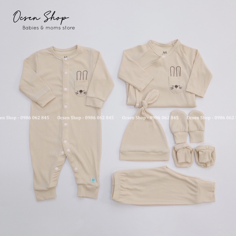 Bộ quần áo cúc cài chéo,body dài,bộ liền thân dài dành cho bé sơ sinh chất cotton thun tăm mềm mịn,thoáng mát