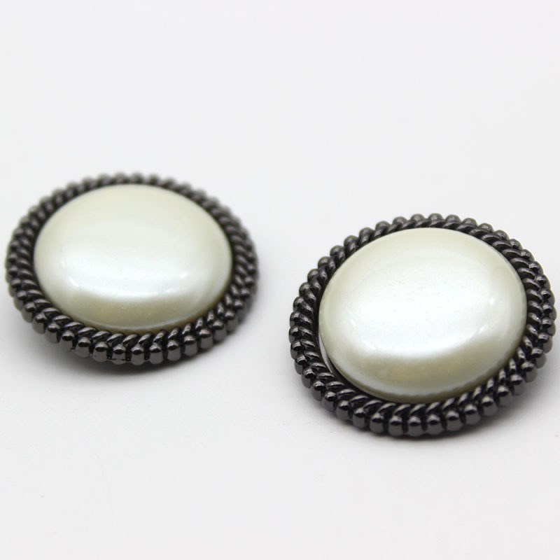 Set 5 nút áo tròn kích thước 20mm bằng kim loại